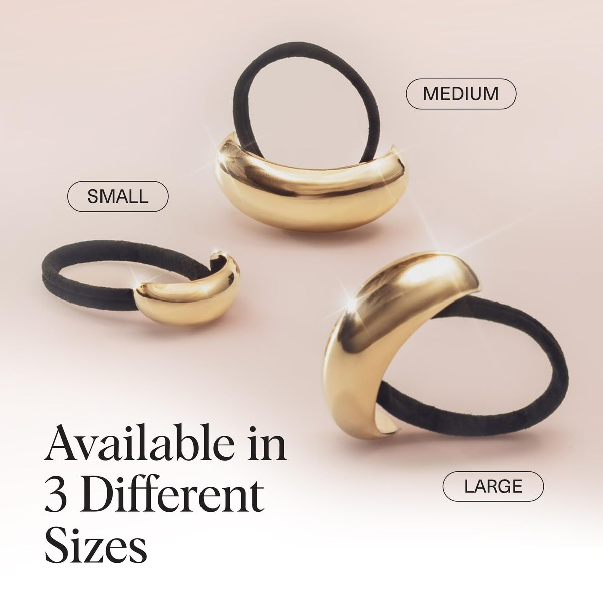 Kitsch gold hair cuff styled with outfit in lifestyle scene illustrating effortless chic