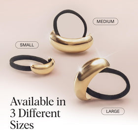 Kitsch gold hair cuff styled with outfit in lifestyle scene illustrating effortless chic