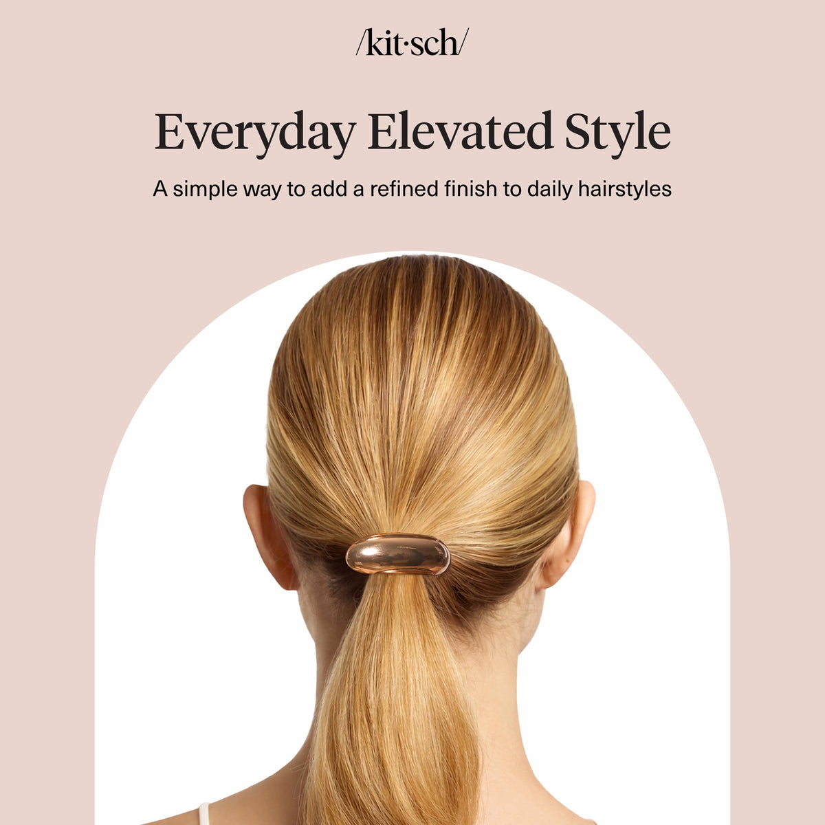 Kitsch gold hair cuff styled outdoors for effortless chic impact