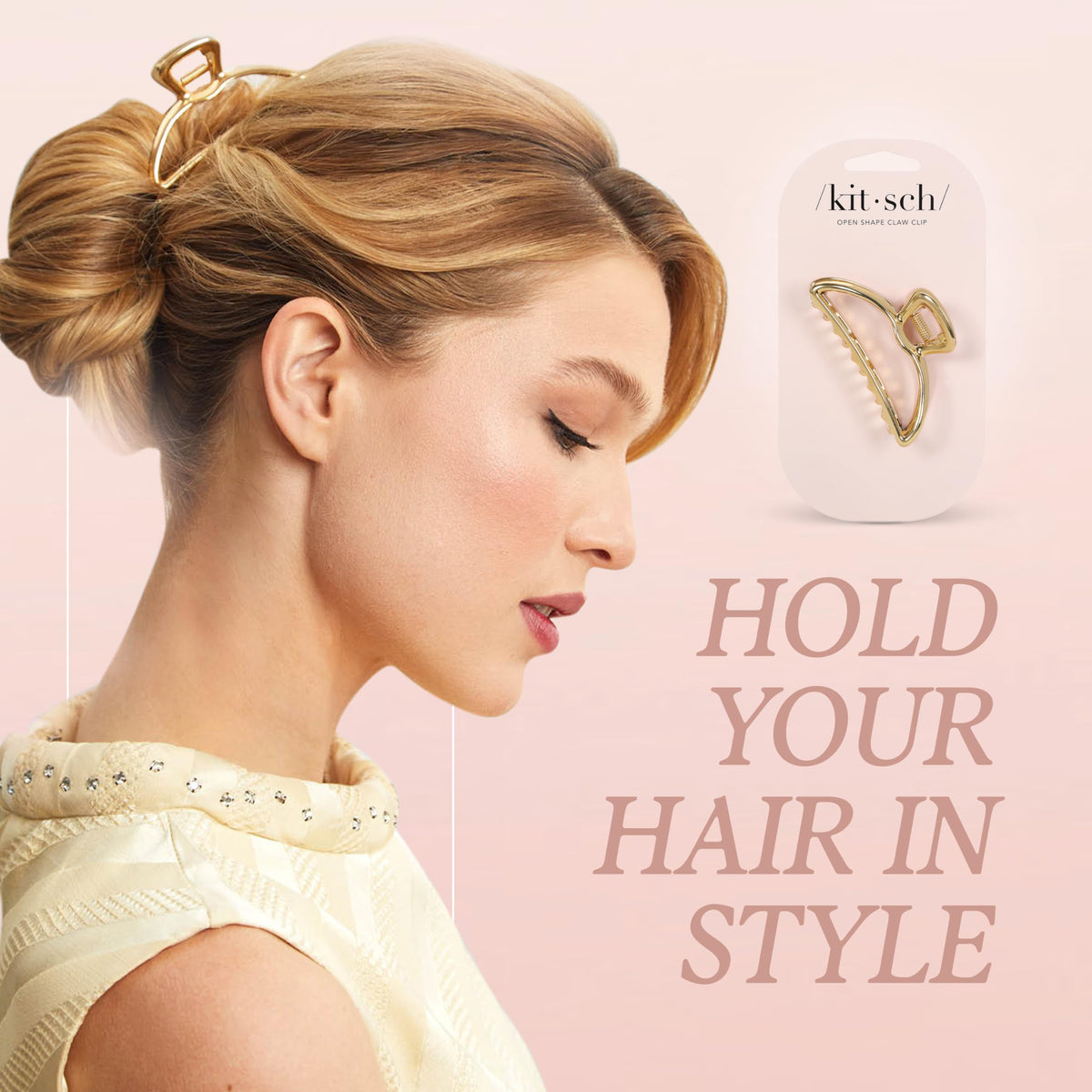 Kitsch clip beside a coin to show scale and travel-friendly compact size
