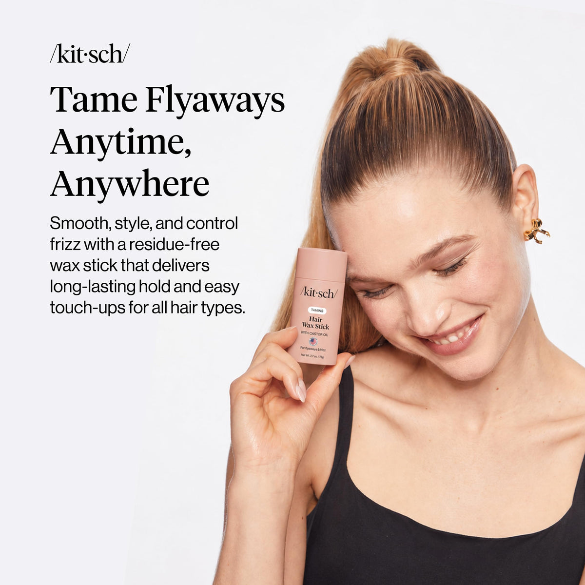 Kitsch open twist-up stick revealing smooth applicator for precision