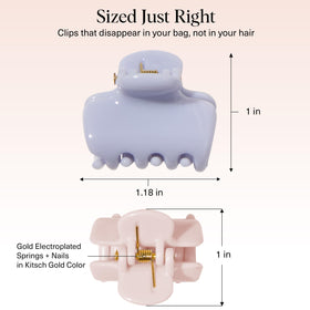 Kitsch half-up hairstyle demo showing quick styling and effortless finish