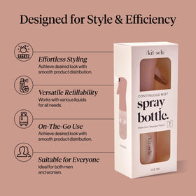 Kitsch handheld spray demonstrating ergonomic continuous-pull trigger that reduces hand fatigue during styling