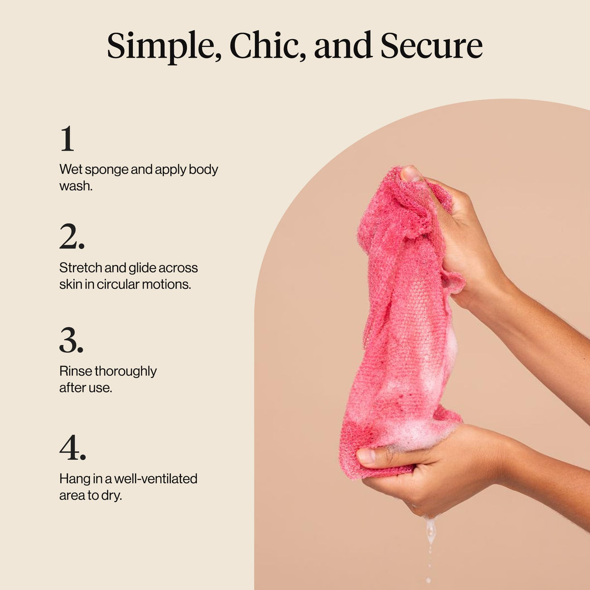 Kitsch hanging to dry in shower reducing moisture and mildew