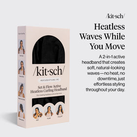 kitsch close fabric detail highlighting soft stretch material for comfortable curl-setting