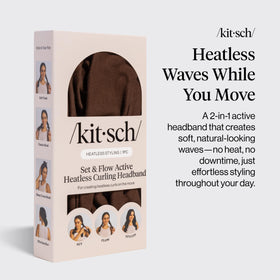 Kitsch fabric close-up highlighting soft stretch for secure curl formation
