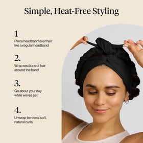 kitsch headband next to ruler length scale compares band size and portability for travel