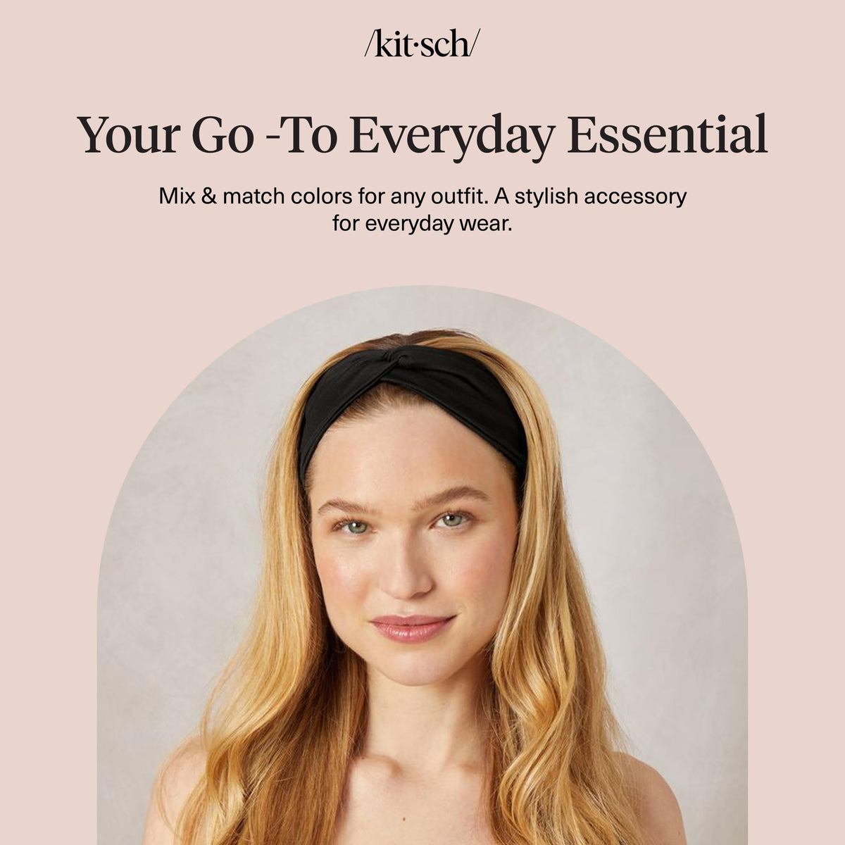 Kitsch headband styled with casual outfit showing fashionable versatility