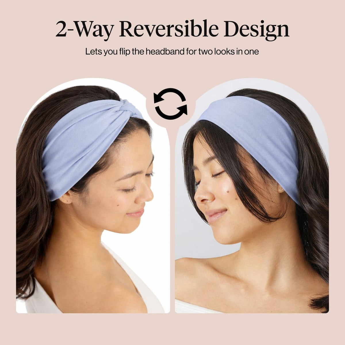 Kitsch headband worn in yoga pose providing sweat-resistant hold