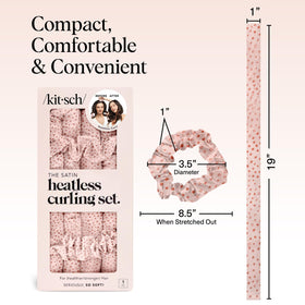 Kitsch curler in use wrapping a strand to show easy heatless styling method