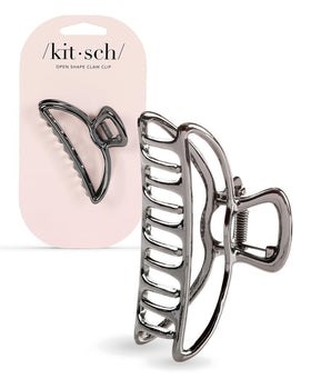Kitsch hematite front view showing polished metal and elegant shape for refined styling