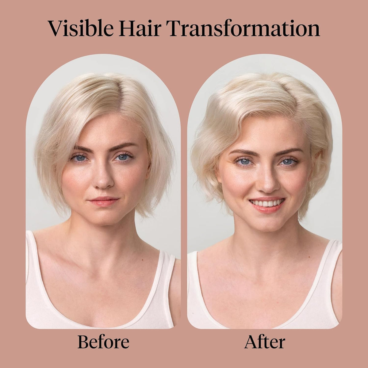 Kitsch hydrated hair after use demonstrating smoother, shinier strands