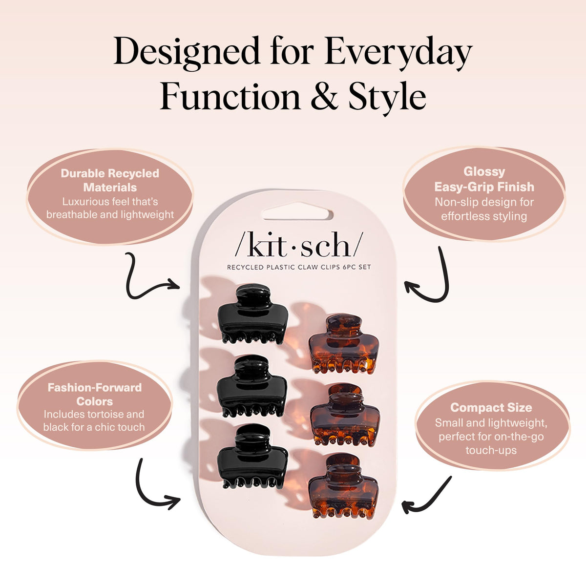 Kitsch clip securing bangs in place for a neat look and comfortable wear