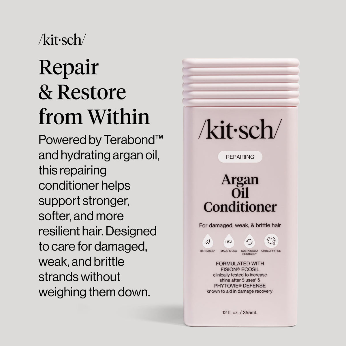 Kitsch in-shower use with conditioner on wet hair for improved detangling