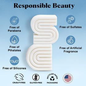 Kitsch shampoo bar used in shower washing hair for mild scalp care and ease