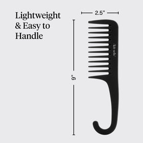 Kitsch comb in shower being used to detangle and distribute conditioner evenly
