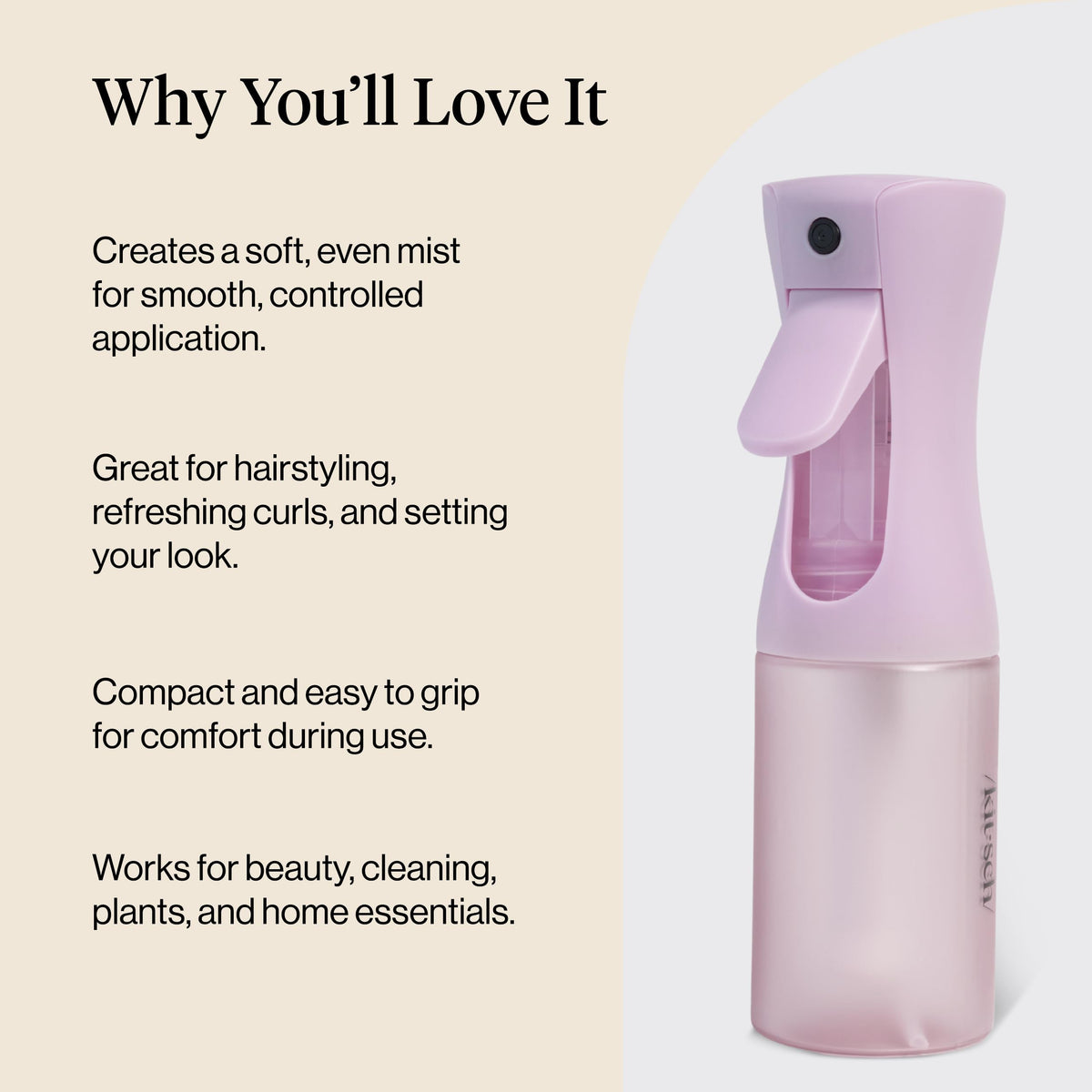 Kitsch misting hair to refresh curls and reactivate styling products quickly