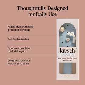 Kitsch KitschPop close-up of flexible bristles gliding for gentler detangling