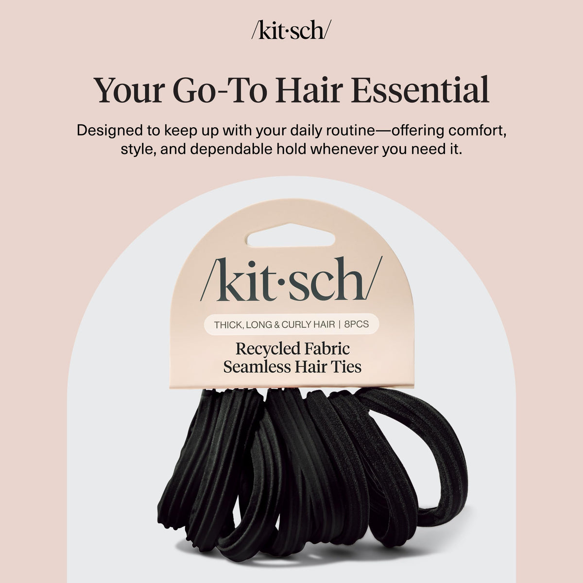 Kitsch product label showing recycled materials for eco-friendly styling