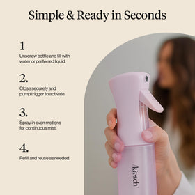 Kitsch label noting recycled materials and reuse to support eco-friendly routine