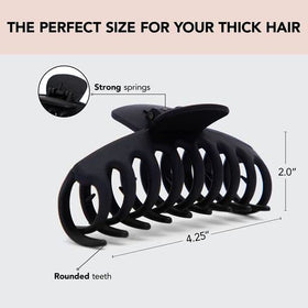 Kitsch clip side profile highlighting spring mechanism and secure grip benefit