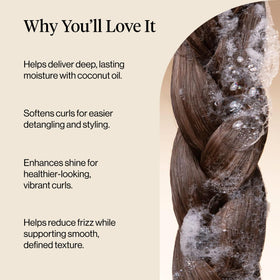 Kitsch lather on curly hair showing foaming action that detangles and softens strands