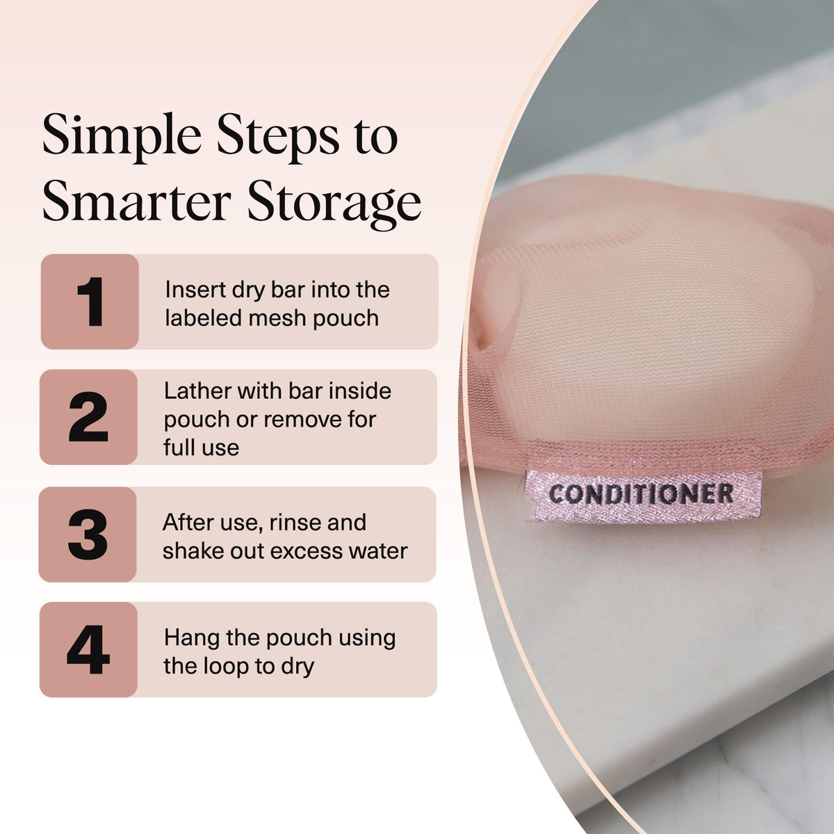 kitsch pouch creating rich foam lather, gentle exfoliation and thorough cleanse benefit