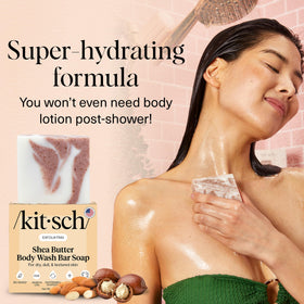 Kitsch lather in hand demonstrating rich creamy cleansing benefit