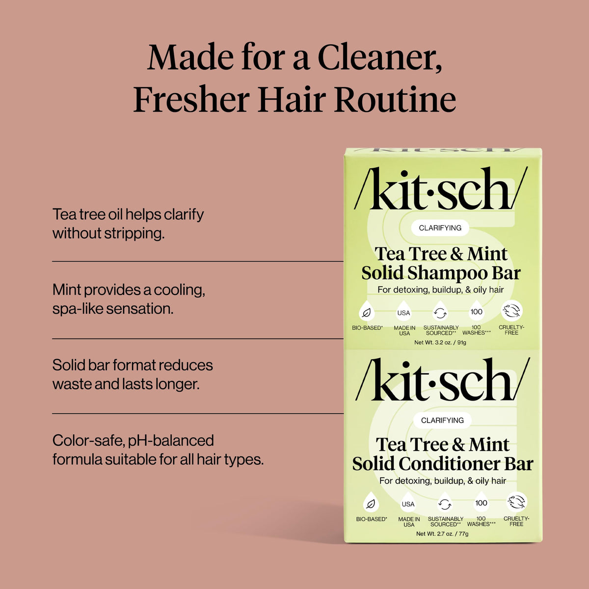 Kitsch shampoo lather in shower demonstrating effective buildup removal