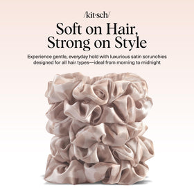 Kitsch pile of five scrunchies showing set variety and styling options