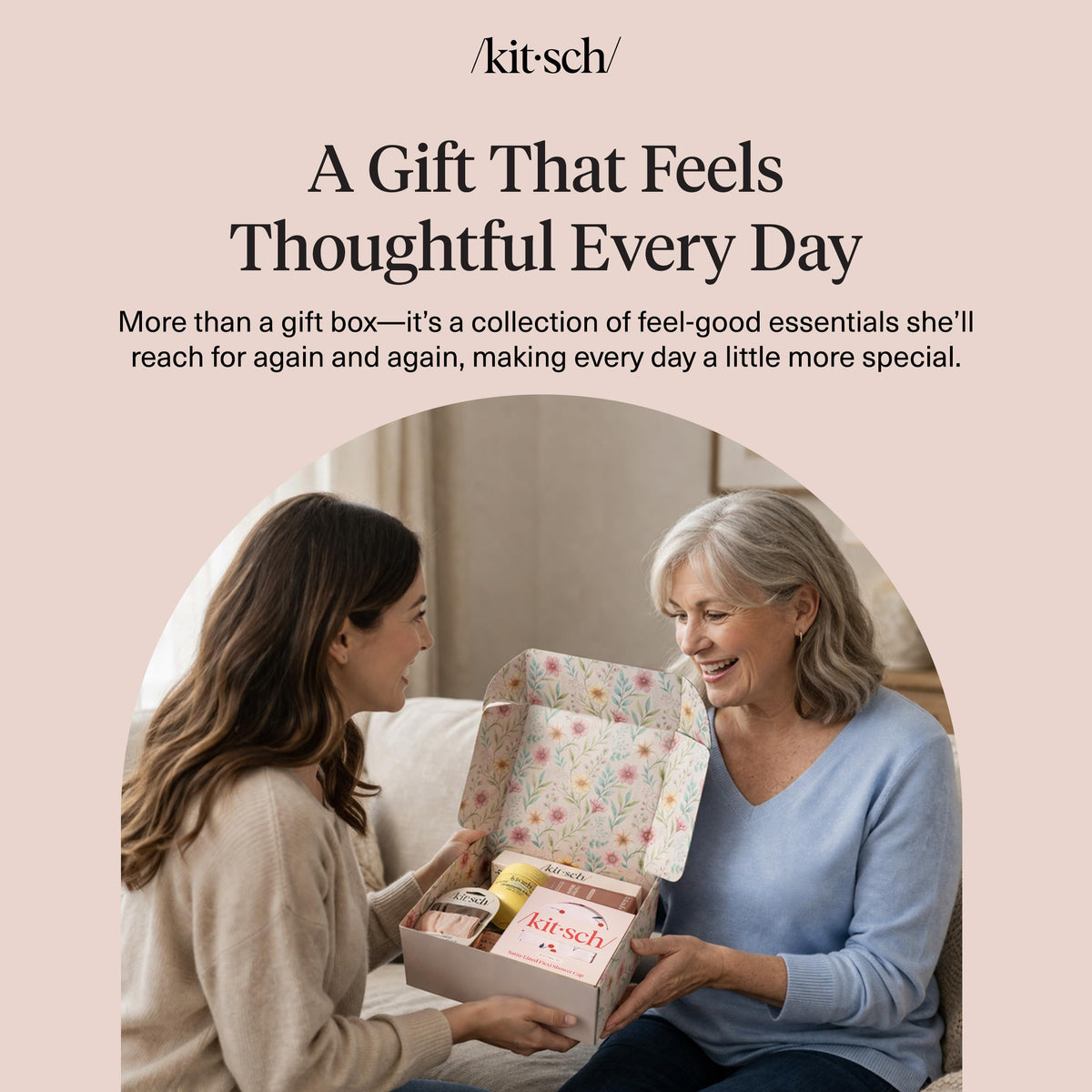 Kitsch full bathroom display illustrating ready-to-gift presentation