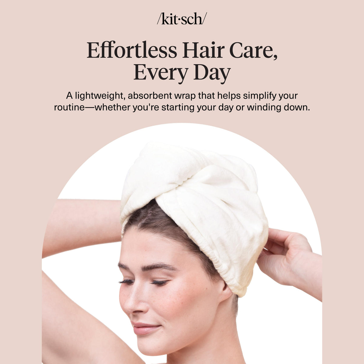 Kitsch towel on bathroom shelf in lifestyle scene suggesting stylish storage