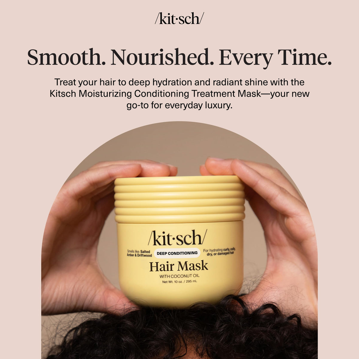 Kitsch lifestyle bathroom shelf showing the mask as part of a self-care ritual