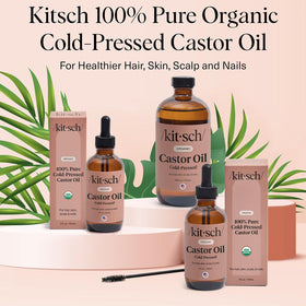Kitsch bottle on bathroom vanity in lifestyle setting for daily beauty routine