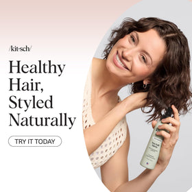 Kitsch styled model with beach waves outdoors showing voluminous textured finish