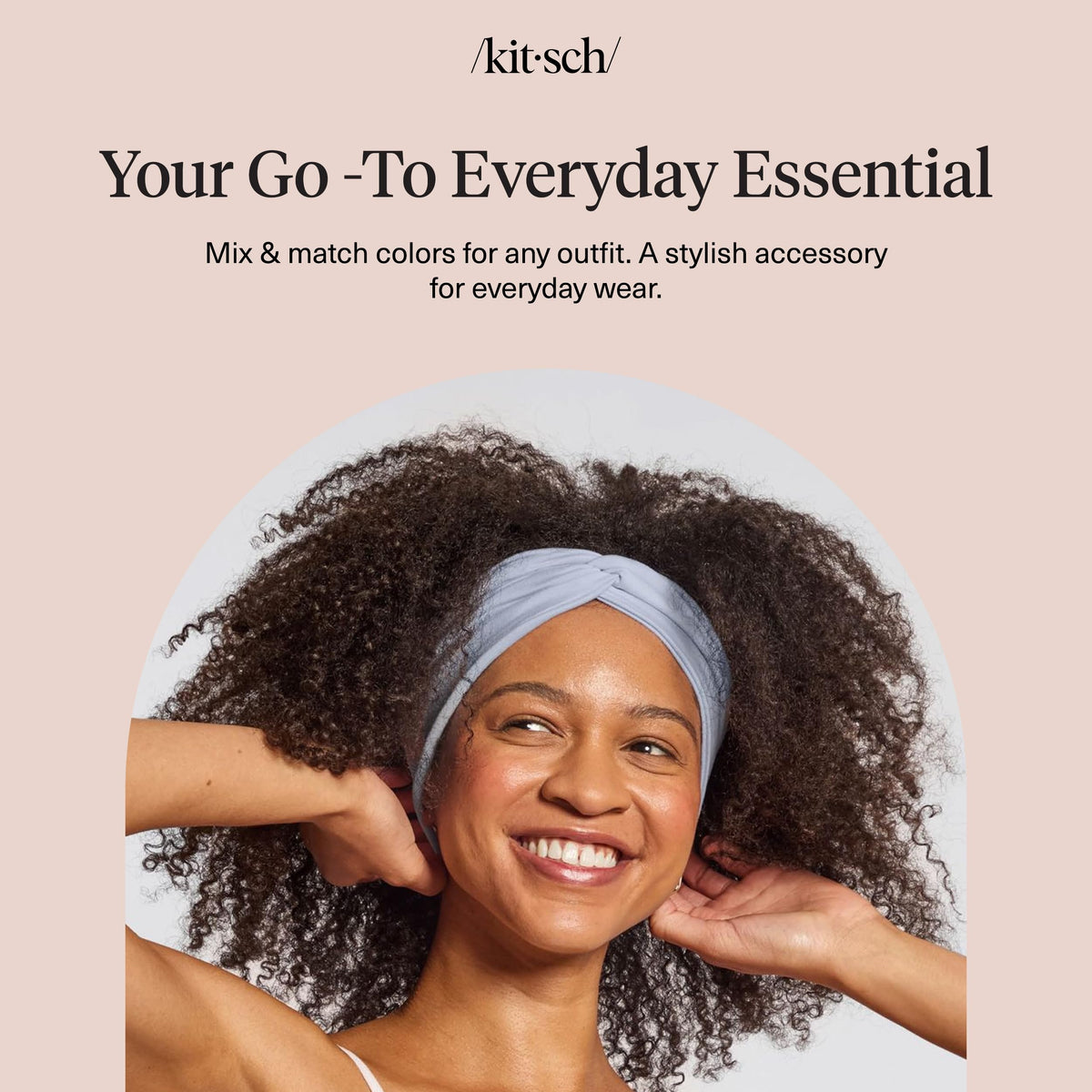 Kitsch headband styled with outfit adding fashionable functional flair