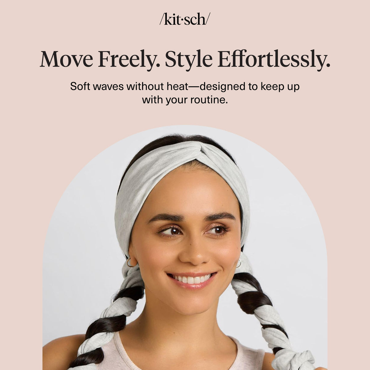 Kitsch headband packed in travel bag enabling on-the-go styling