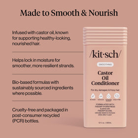 Kitsch conditioner liquid texture poured to show lightweight performance