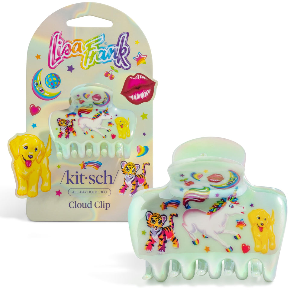 Kitsch Lisa Frank Markie front packaging showing colorful cloud design and brand appeal