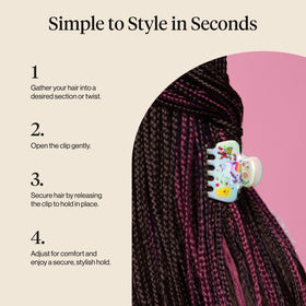 Kitsch Markie clip securing a low bun demonstrating gentle, reliable hold