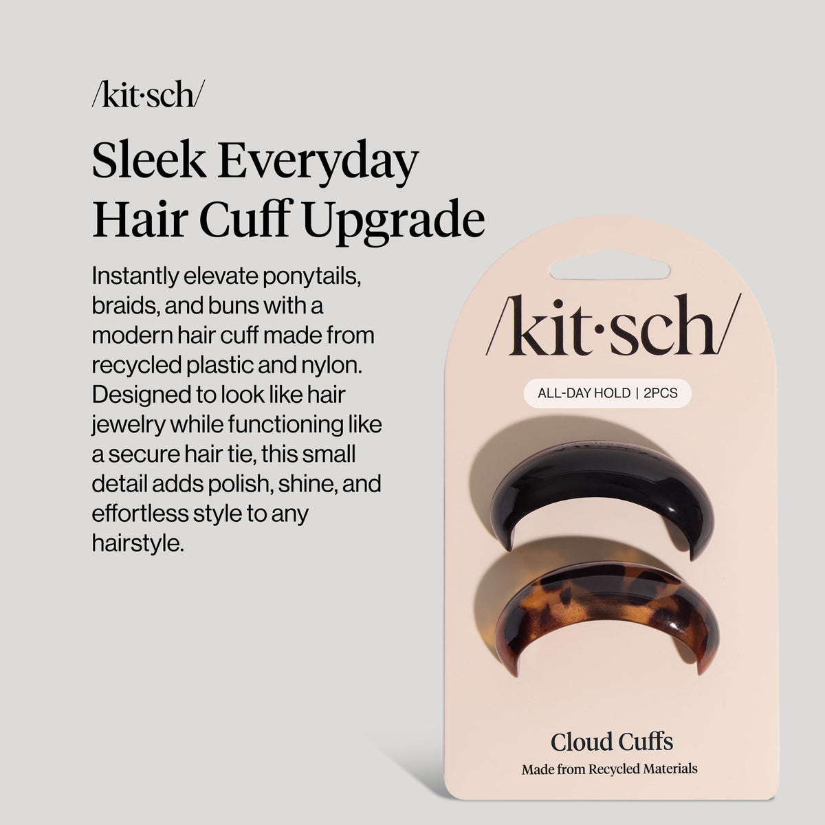 Kitsch medium cuff side profile highlighting smooth recycled plastic edge