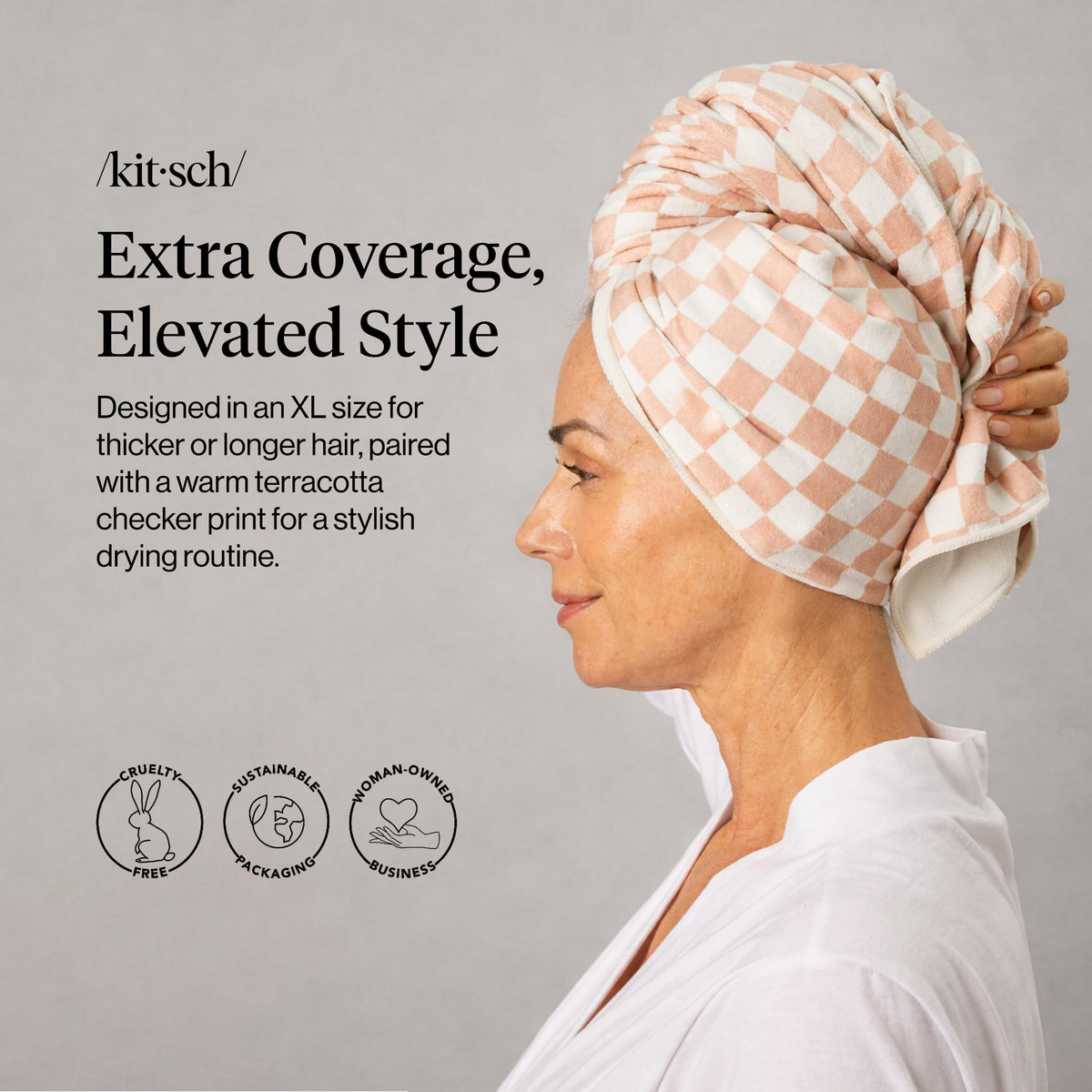 Kitsch microfiber texture close-up highlighting ultra-absorbent fibers and softness