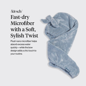 Kitsch microfiber texture detail showing soft fibers that speed drying benefit