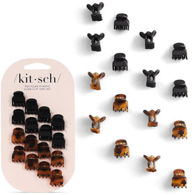 Kitsch front packaging showing 16 mini claw clips and compact design benefit