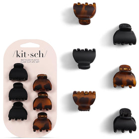 Kitsch front view of 6-pack mini claw clips, compact and stylish