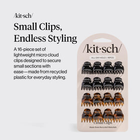 Kitsch close-up of clip teeth highlighting secure, gentle grip benefit