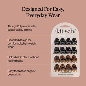 Kitsch clip holding bangs in place for hands-free styling and neat look