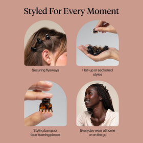 Kitsch clip used during styling to section hair for precise results