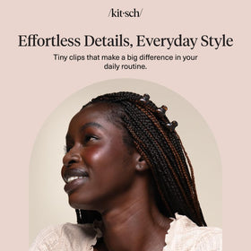 Kitsch clips inside a purse ready for on-the-go touch-ups and practicality