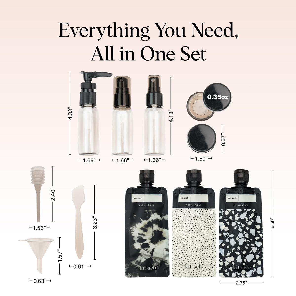 Kitsch mini jars filled with cream illustrating compact storage for solid skincare